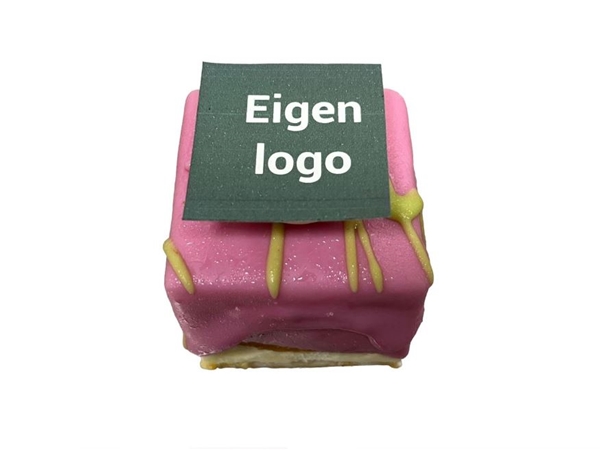 10 petit fours met logo/foto